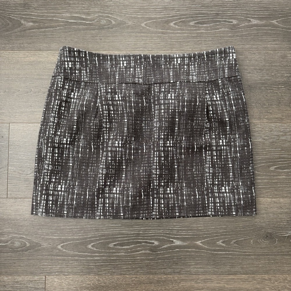 J.Crew Tweed A-Line Mini Skirt Size 12 Lined Brown Dark ‎ Academia 90s Goth Prep